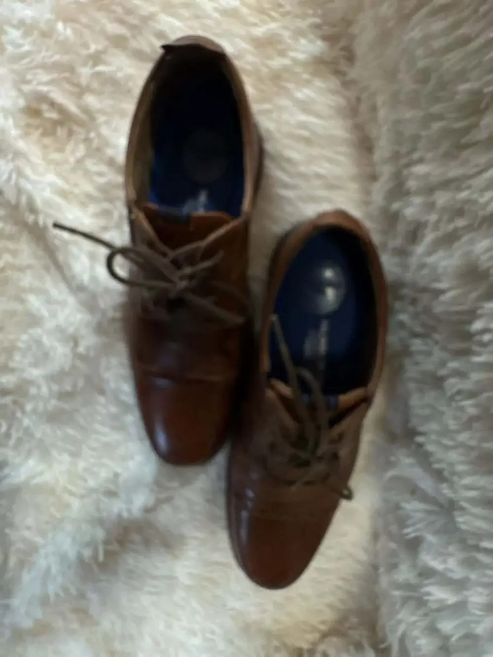 829 Nunn Bush New Haven Cap Toe Oxford Cognac Leather Dress Shoes